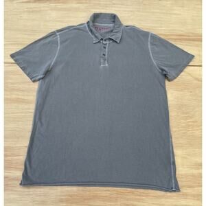 VELVET By Graham & Spencer Polo Shirt Short Sleeve Casual Cotton Men Gray Size M